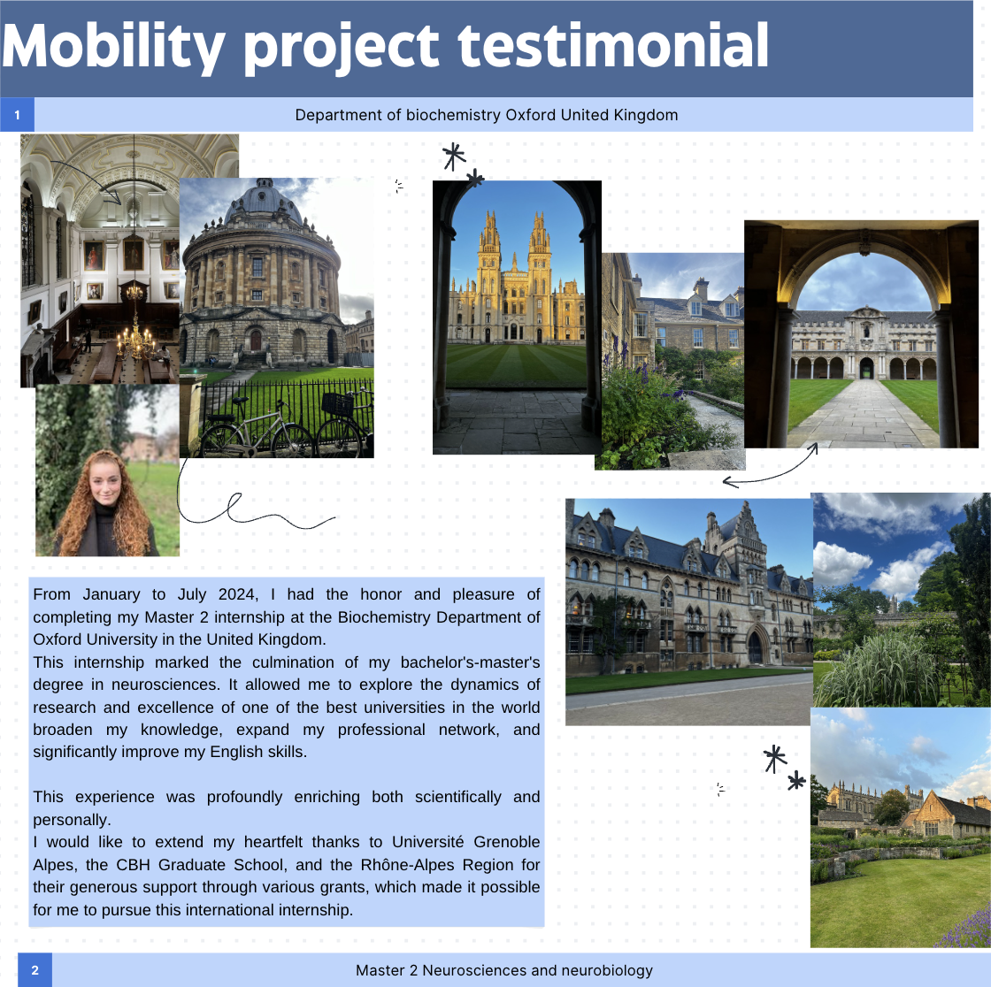 We can see the testimonial of Macha Trembley